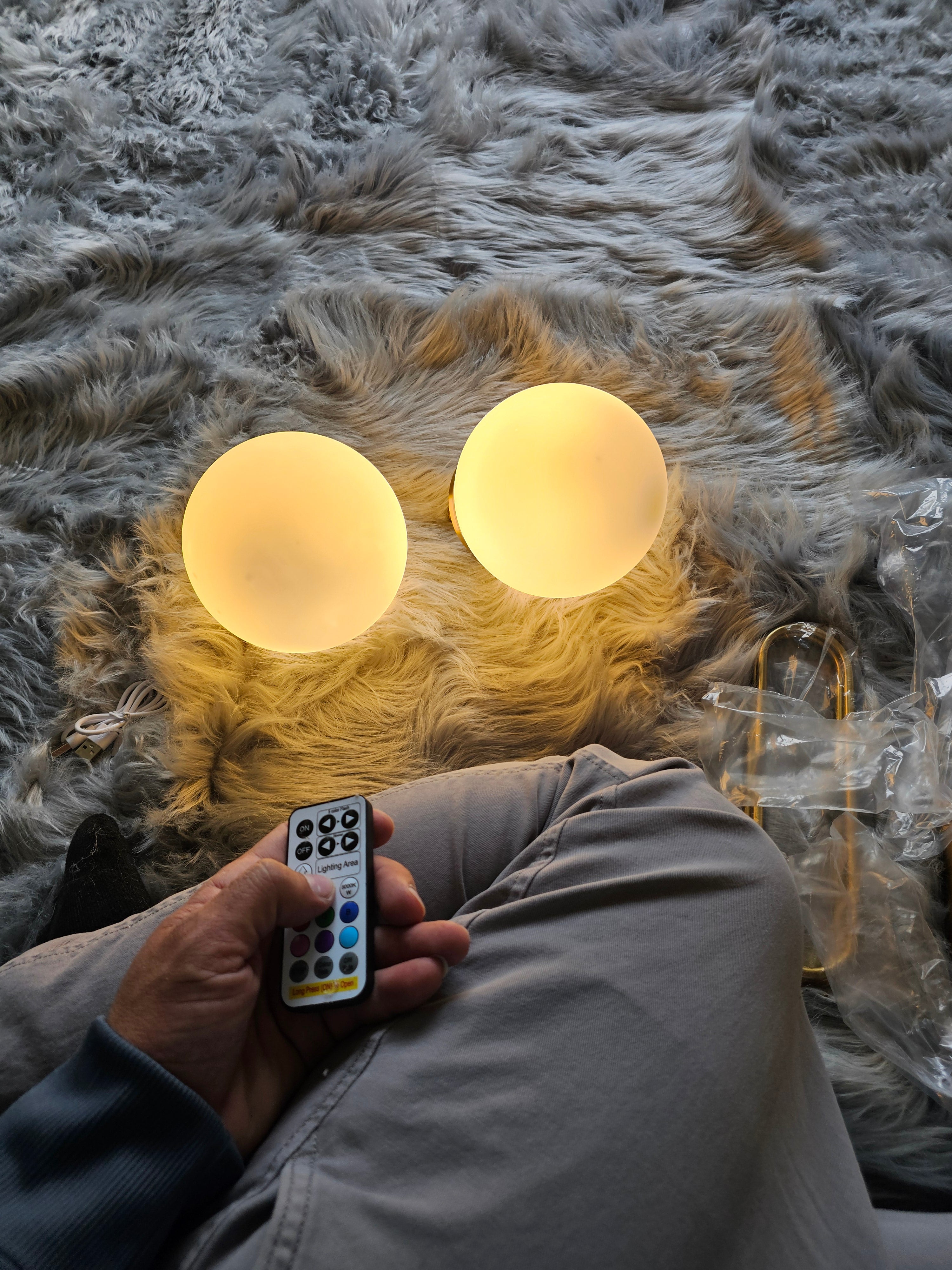 Juego de 2 apliques de pared